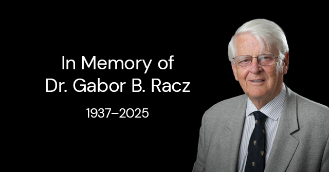 Portrait of Dr. Gabor B. Racz (1937–2025), pioneer in interventional pain medicine and founder of the Racz Procedure.